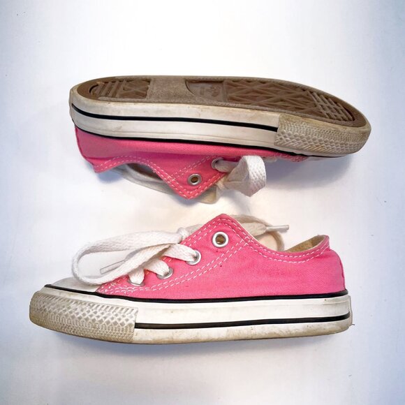 Converse All Stars Pink Low Top Sneakers, Size 7 - Picture 3 of 8